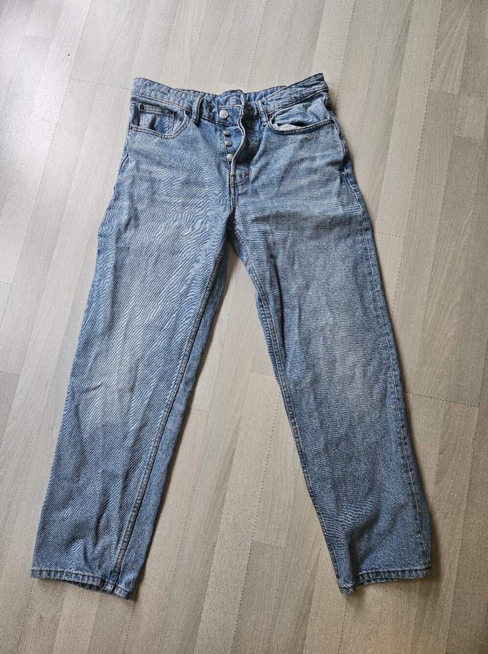 Zara Light Blue Straight Jeans